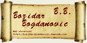 Božidar Bogdanović vizit kartica